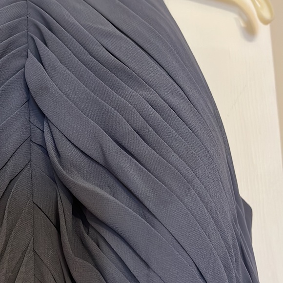 Grey Halter Bridesmaid Dress - Picture 8 of 10